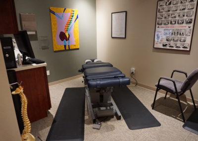 Welcoming rooms with Air-Flex Flexion and Distraction Table at Bakeris Family Chiropractic in Coralville, IA